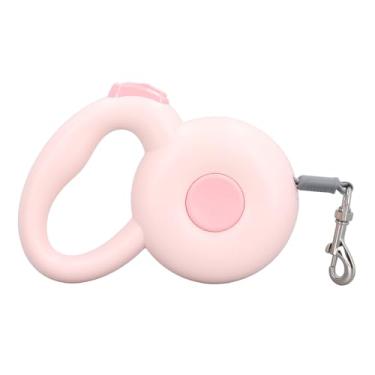 Imagem de Coloque de Estimação de Animais Estimação, um Freio Uma Mão até 330,7lb Leash Cachorro Retrátil 10 Pés para Caminhada (Rosa)