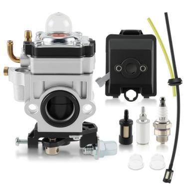 Imagem de AUTOKAY WYK-74 Carburador com caixa de filtro de ar kit de vela de ignição de linha de combustível adequado para Husqvarna 145BT Kawasaki TE45DX Blower Walbro WYK-74-1 Blower