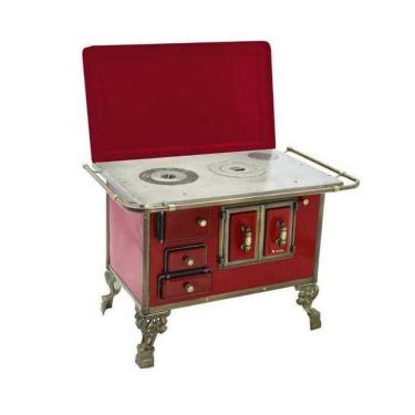 Imagem de Fogão A Lenha 03 Barroco Vermelho Intenso Com Tampa Venâncio