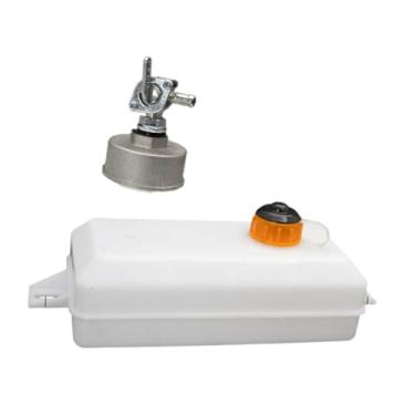 Imagem de Bothyi Tanque de combustível para compactador de impacto, substituição de tanque de gás, conjunto prático de botijão de gás grande e portátil para cortador, Branco