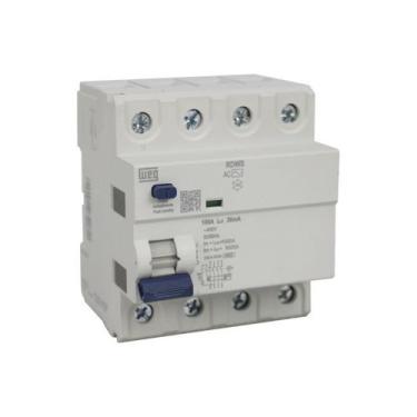 Imagem de Interruptor 100A 30mA DR Diferencial Residual Weg Tetrapolar