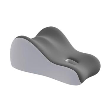 Imagem de WeiLaiKeQi Travesseiro triangular de espuma viscoelástica para deitar na cama, de alta resiliência, com massagem para o rosto para baixo, para escritório, Rosa