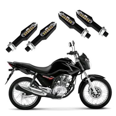 Imagem de KIT 4 Setas Esportiva Pisca de Led Modelo P29 Para Moto Honda CG 150 S