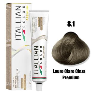 Imagem de Coloração Itallian Premium Louro Claro Cinza 8.1 - 60g