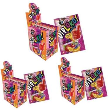 Imagem de Pirulito Com Balinha Explosiva Sabor Salada de Frutas 2 Caixas - Danil