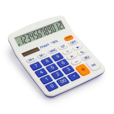 Imagem de Calculadora Colorida De Mesa 12 Dígitos Escolar Comercial - mori, Azul