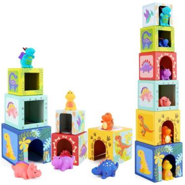 Imagem de Brinquedo de empilhamento e classificação KMTJT Dinosaur para crianças