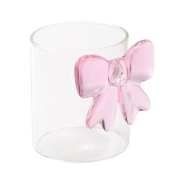 Imagem de Ioensy Copo de Vidro com Decoração de Laço, Xícara de Chá, Suporte para Fotos, Copo Portátil Reutilizável, Redondo