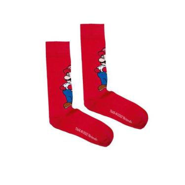 Imagem de Meia Lupo Urban Nintendo Super Mario Bros 16906-005, Vermelho, G (39-4