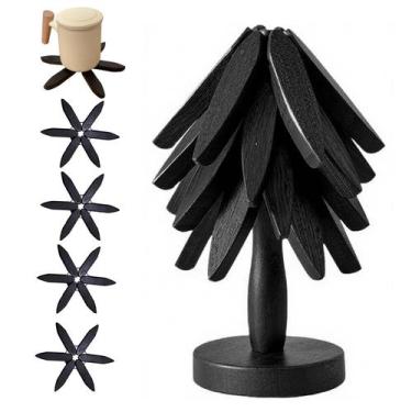 Imagem de Conjunto dobrável em forma de árvore de nogueira Trivets OFCTE