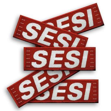 Imagem de Kit 5 Patch Bordado Sesi Moletom Termocolante Aplique 15x5 - Sete Sete
