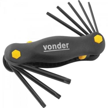 Imagem de Jogo de Chaves T9 a T40 TORX 8 PRETA/AMARELA Vonder