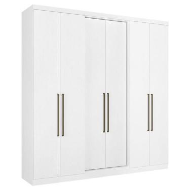 Imagem de Guarda Roupa Casal Presence 6 Portas Branco Acetinado - THB