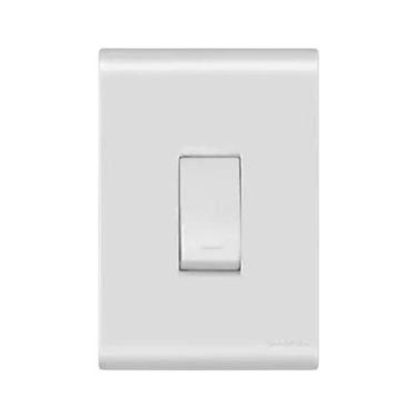 Imagem de Interruptor 1 Tecla Simples Com Placa Liz Branco Tramontina, Branco