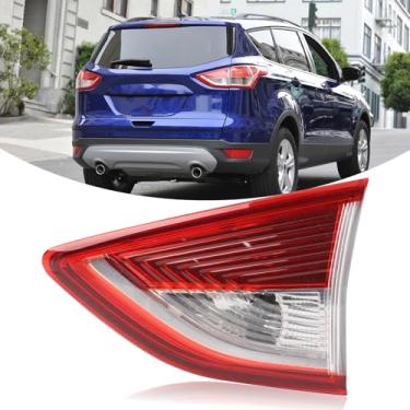 Imagem de YEQSHNG Conjunto de luz traseira direita interna compatível com lâmpada traseira de escape Ford 2013 2014 2015 2016 substituição do lado direito do passageiro
