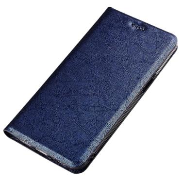 Imagem de POYUFRG Capa flip para Xiaomi 17 Pro Max/17 Pro/17, capa carteira de couro fina com suporte para cartão função de suporte à prova de choque, capa para celular, azul, 17 ProMax
