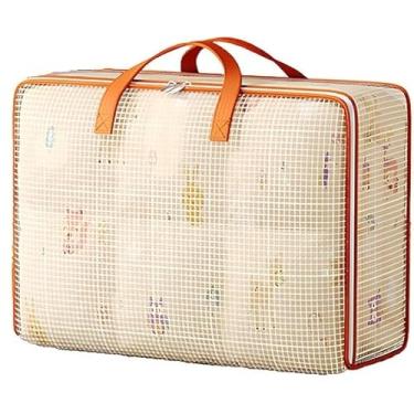 Imagem de Caixa Organizadora Dobrável Multiuso Com Tampa Feita em TNT Resistente E Ecológico (KIT 1 UN Cor transparente)