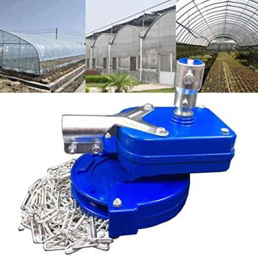 Imagem de XXGJOALD Ferramenta multifuncional de película de estufa superior ou lateral enrolável guincho manivela lateral parede lateral máquina de enrolar manivela manual para ventilação de estufa ou manter