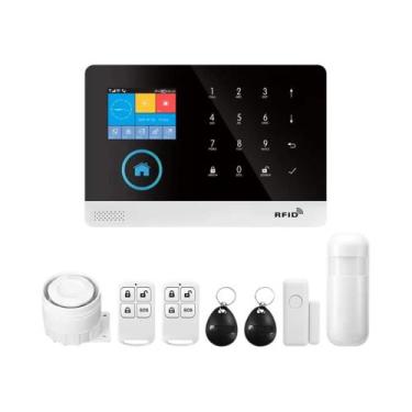 Imagem de Sistema De Alarme Sem Fio WiFi GSM 4G MULO Segurança Residencial Contr