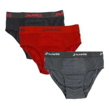 Imagem de Kit 3 Cuecas Slip Cós largo Juvenil 100% Algodão Nawes N10 casapaula, 