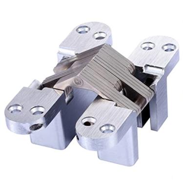 Imagem de Dobradiças ocultas de aço inoxidável 20 kg 16 * 70 mm Dobradiça de porta dobrável embutida com cruz oculta pesada para móveis, ferragens, portões, dobradiças de armário