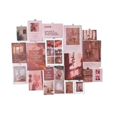 Imagem de Kit De Colagem De Parede Com Tema Nórdico 20PCS Imagens Estéticas Deco