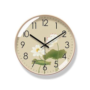 Imagem de Relógio de parede estilo chinês relógio de parede relógio de sala de estar relógio de parede casa criativo relógio de quartzo silencioso relógio de parede para quarto (B)