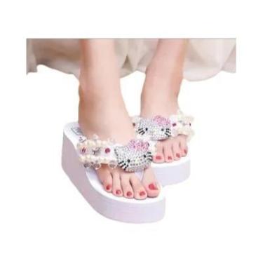 Imagem de Sandálias Femininas Hello Kitty Kawaii Macias, Estilo Y2K, Plataforma 