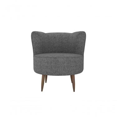 Imagem de Poltrona Decorativa Premium Redonda Savana Matrix Linho Chumbo