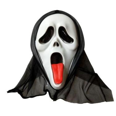 Imagem de Máscara de cosplay Tongue Out Ghost Horror Halloween Party - Yiweisai
