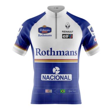 Imagem de Camisa Ciclismo Masculina Manga Curta Rothmans Senna 83-Masculino