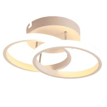 Imagem de Luminaria Plafon Teto Pendente Quadrado Luz Led Sobrepor 22w Quarto Sa