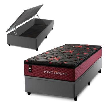 Imagem de Cama Box Baú Toronto 96x203 com Molas Ensacadas King House