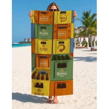 Imagem de Toalha De Praia Divertida Memes Bar Verão Banho Calor Curtir - Use Thu