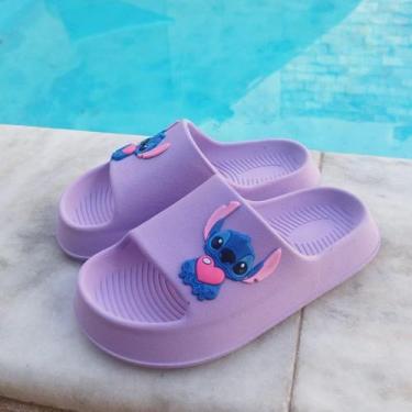 Imagem de Papete Feminina Nuvem Chinelo Infantil Stitch Confortável Infantil - N