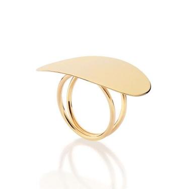 Imagem de Maxi Anel Aro Duplo Oval Banhando a Ouro Rommanel 513496, 14