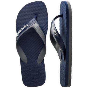 Imagem de Chinelo havaianas top dual fc tira larga, Marinho, 43/44