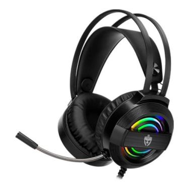 Imagem de Headset Gamer Evolut Garen, LED Rainbow, Drivers 50mm, Preto - EG-320