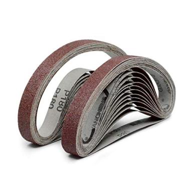 Imagem de 10pcs 15x452mm ou 13x457 Cinta de lixa 40-600 Grit para M10 Adaptador de Lixadeira Máquina de Polir, 600,13x457mm