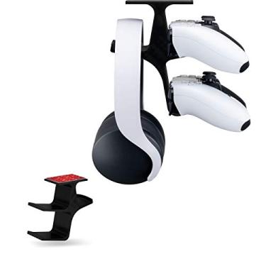 Imagem de The Treo – Suporte para suporte de suporte duplo sob a mesa/prateleira para gamepad duplo e suporte para fone de ouvido – Projetado para Xbox ONE, PS4, PS3, PS5, Dualshock, DualSense, Switch, PC, Steelseries, Steam e muito mais, da Brainwavz