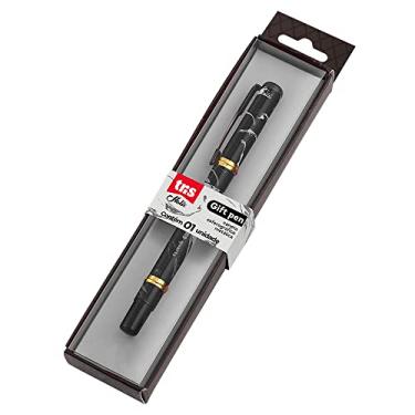 Imagem de Caneta Esferográfica Metal Tris Holic Fancy Preta Caixa 1 Unidade