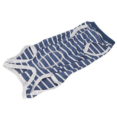 Imagem de Camisa Pós-cirurgia para Cães Com Coleira Ajustável Respirável Elástica para Recuperação de úlceras Abdominais (L)