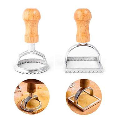 Imagem de Jogo com 2 Cortadores e modeladores de Ravioli quadradado e redondo