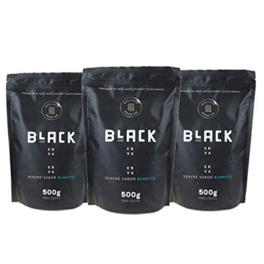 Imagem de KIT COM 3 PACOTE 500G DE ERVA MATE PARA TERERÉ BLACK ERVA (Burrito)