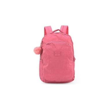 Imagem de Mochila Juvenil Chaveiro Pompom Crinkle Up4you, Rosa