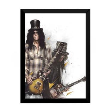 Imagem de Quadro Slash Guitarrista Guns N' Roses Arte Poster Moldurado - Fanarte