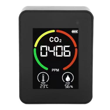 Imagem de CO2 Detector Monitor De Qualidade Do Ar TVOC Tester Carregamento USB para Casa Saudável Escola Escritório ABS Branco