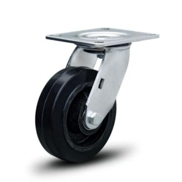 Imagem de Rodizio 6x2 Borracha S/freio Roda Ferro 350 Kg