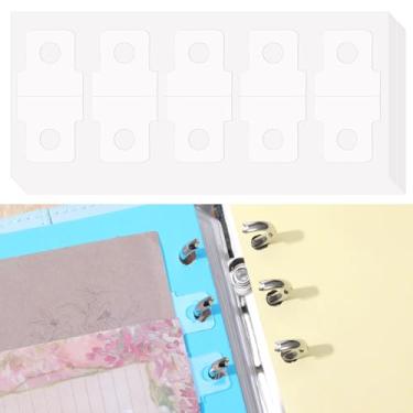 Imagem de 300 peças adesivos de reforço de furo autoadesivo transparente conversor de folhas adesivos de fichário não muda página perfurada para fichário de folhas soltas refil inserção para DIY, álbum de