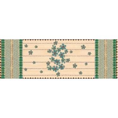 Imagem de Coleção Floor Flair, Forget Me Not floral, 6 x 1,8 m, vinil durável à prova d'água e resistente a manchas, tapete de área interna, revestimento protetor de piso, decoração de interiores para casa